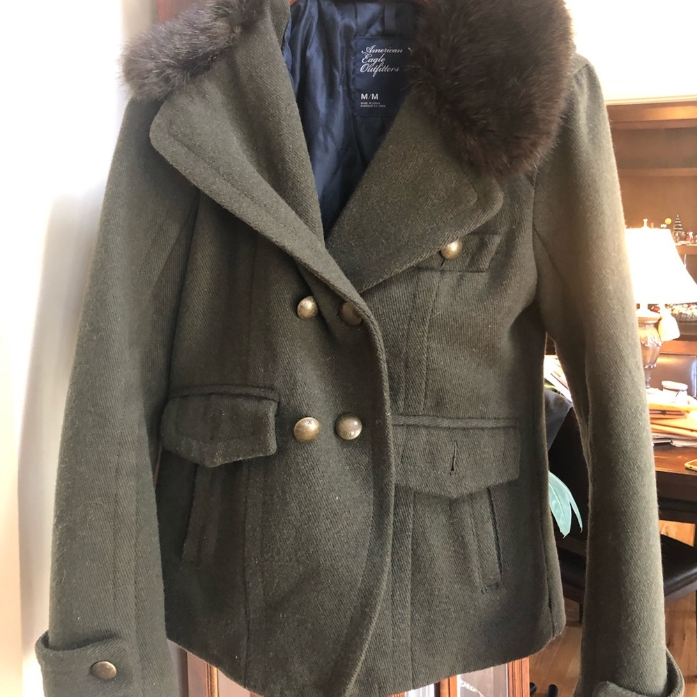 American Eagle Forest Green Coat